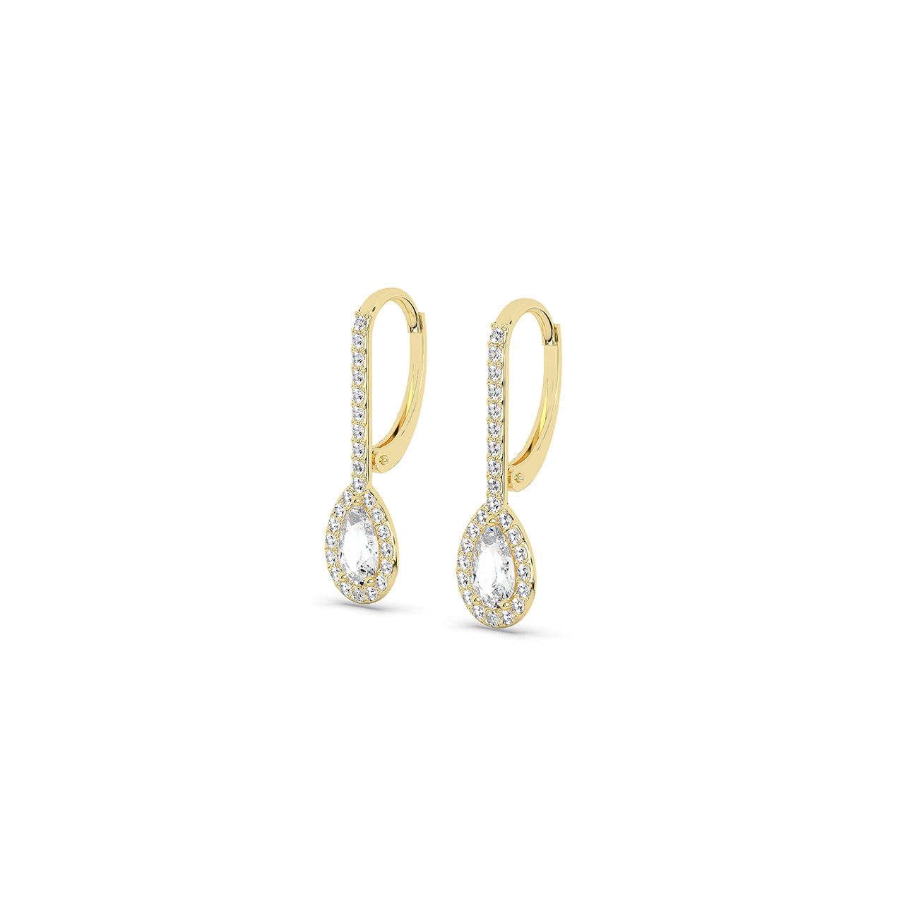 Radiant Teardrop Diamond Earrings