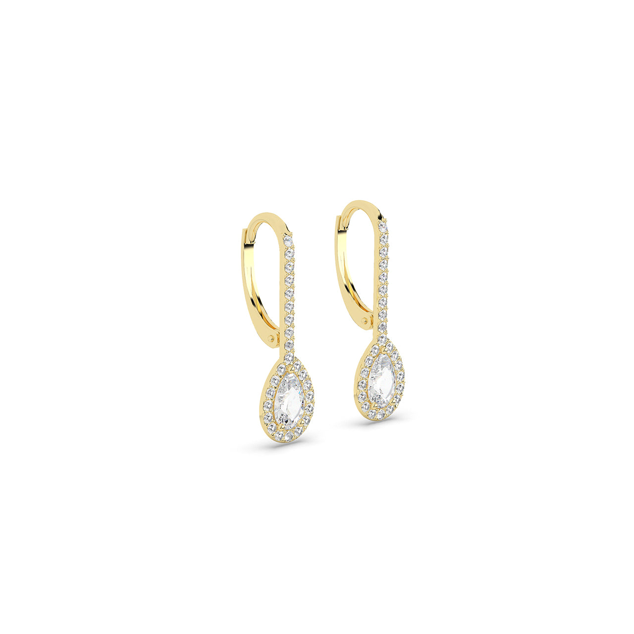 Radiant Teardrop Diamond Earrings