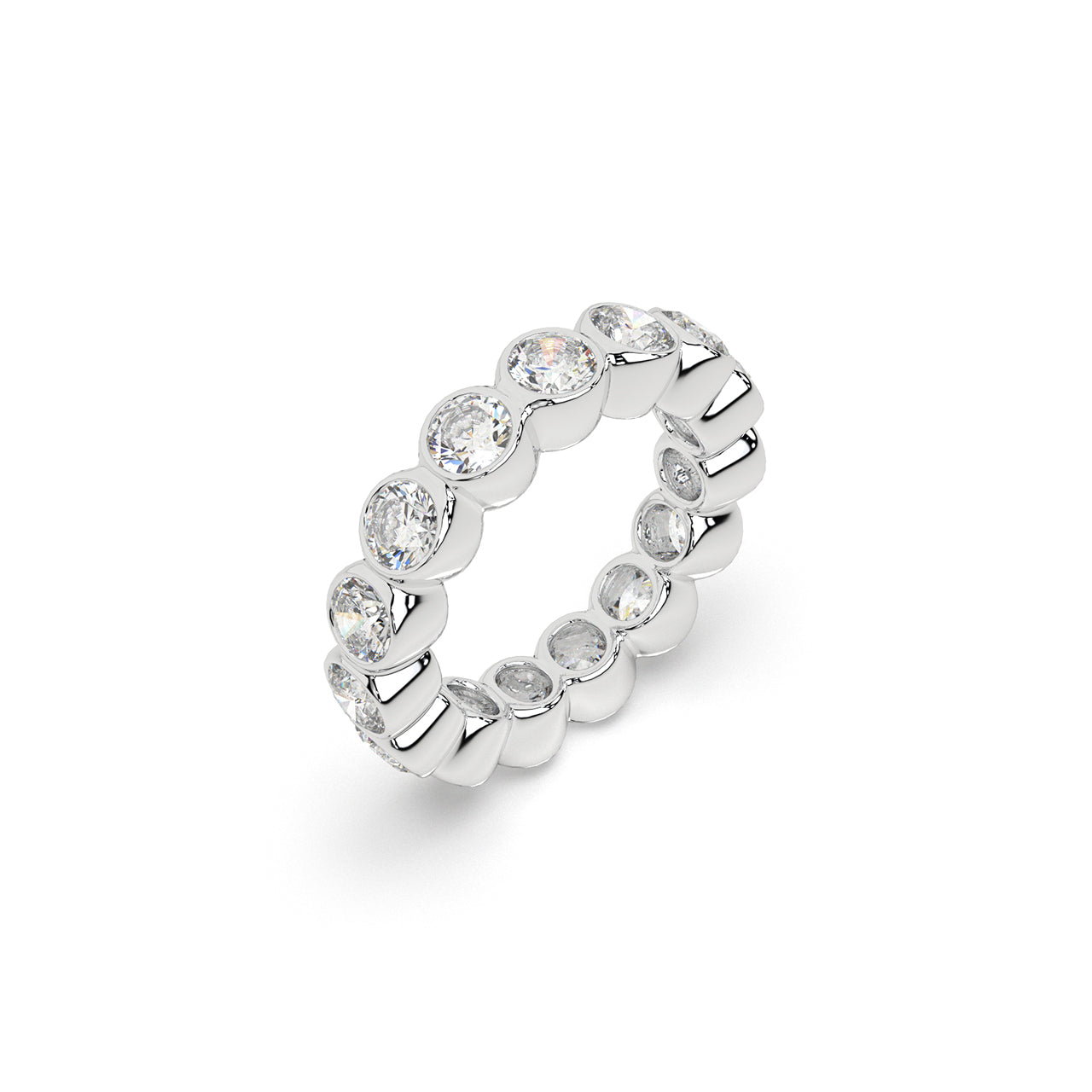 Sculpted Flow Eternity Ring