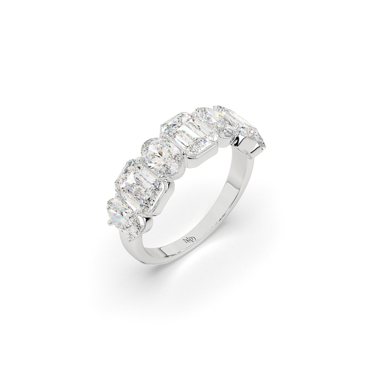 Symmetrical Radiance Half Eternity Band