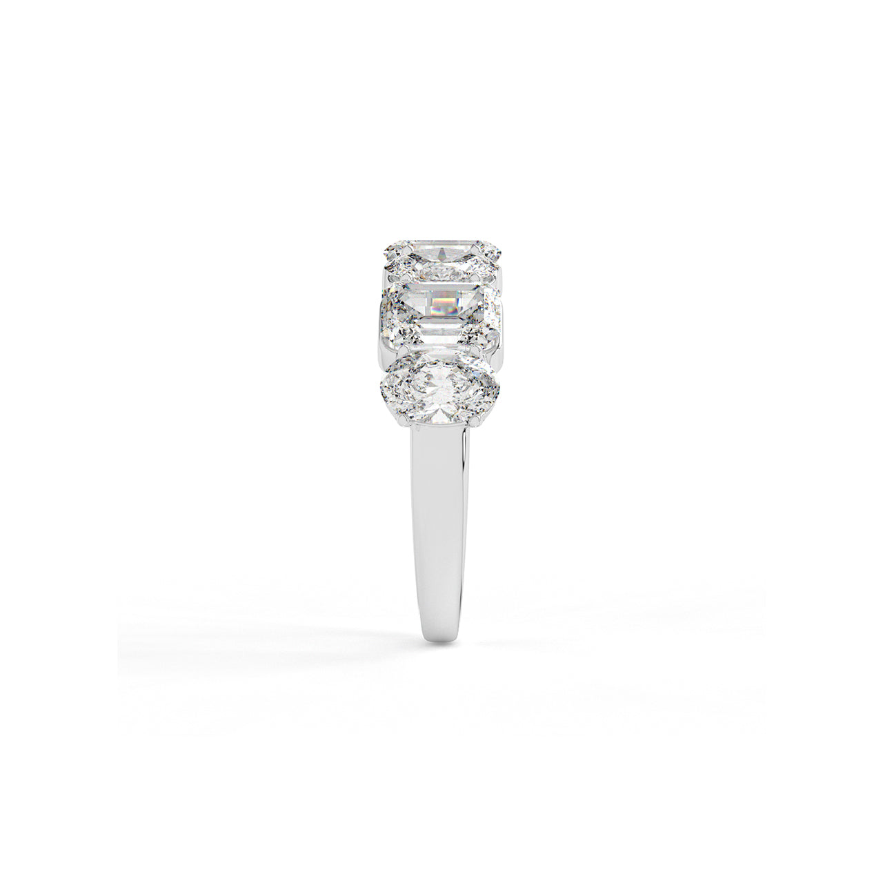 Symmetrical Radiance Half Eternity Band