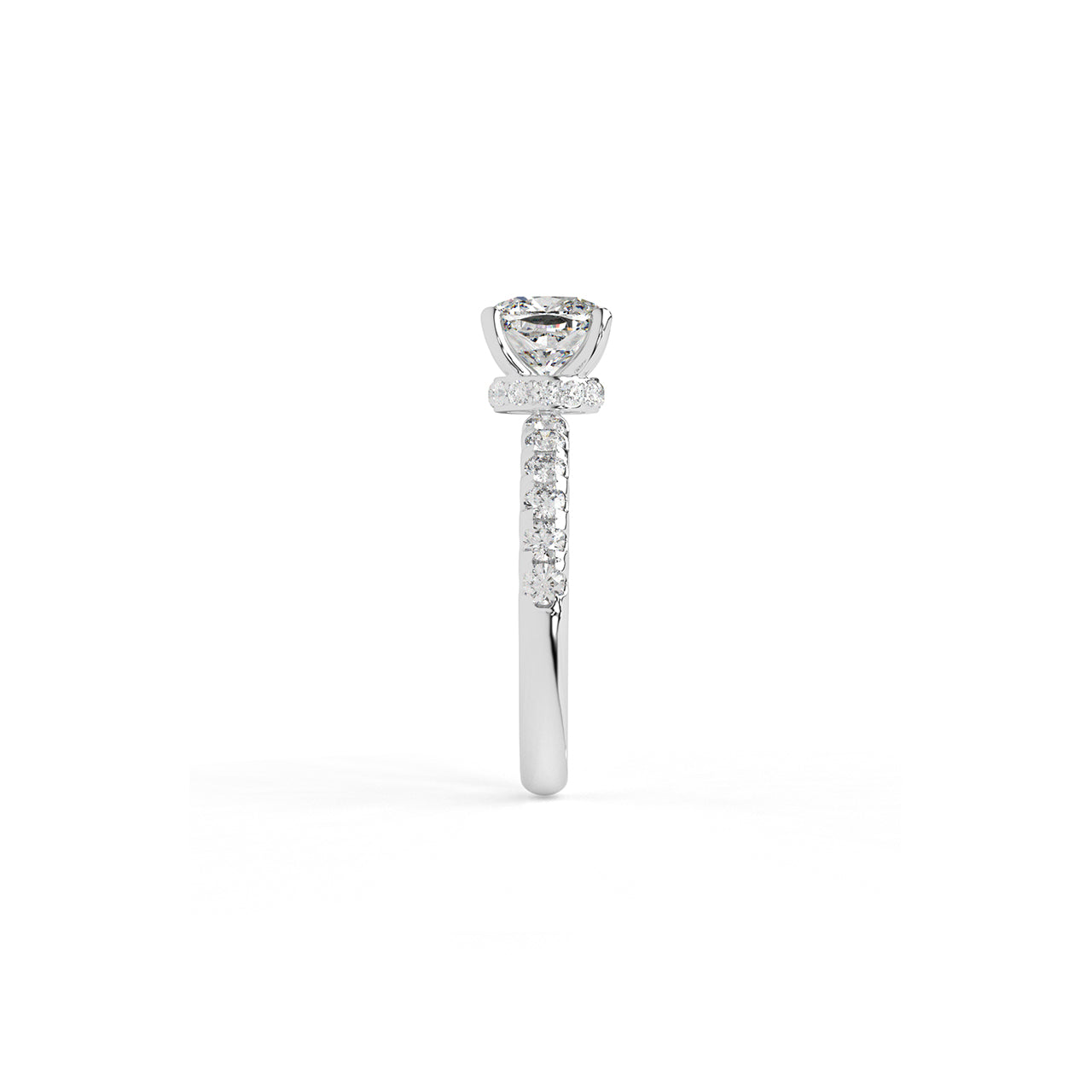 The Aria Pavé Cushion Ring