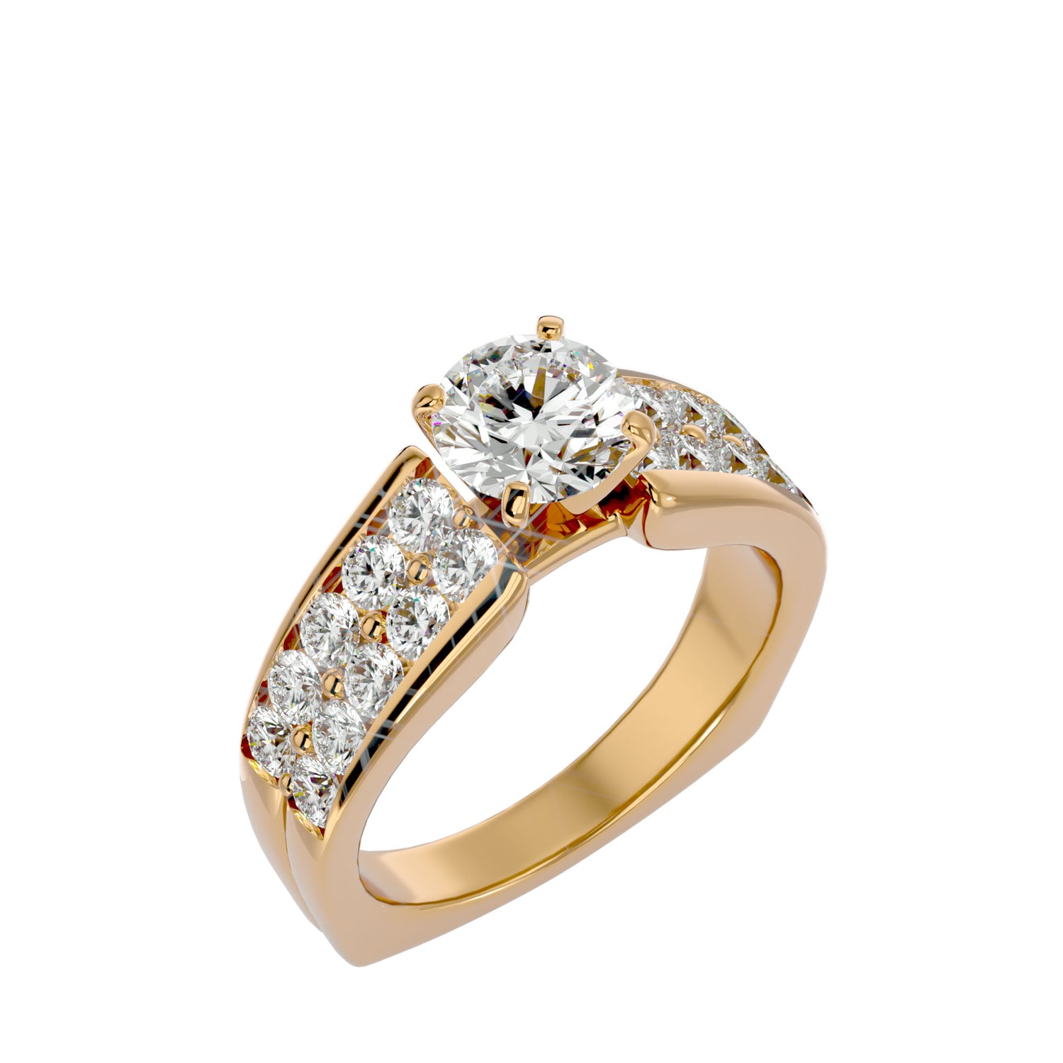 Mala Round Solitaire Ring