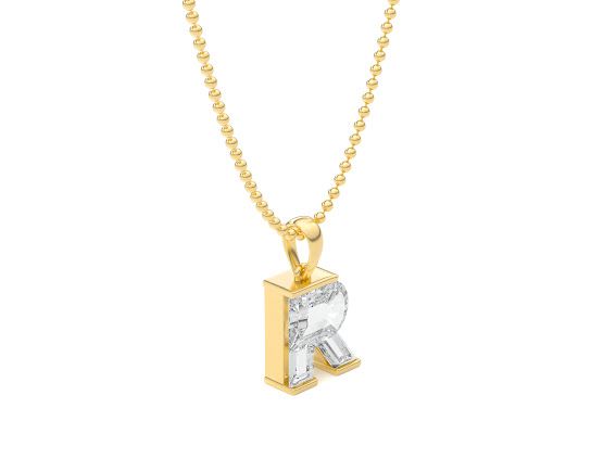 R Alphabet Pendant