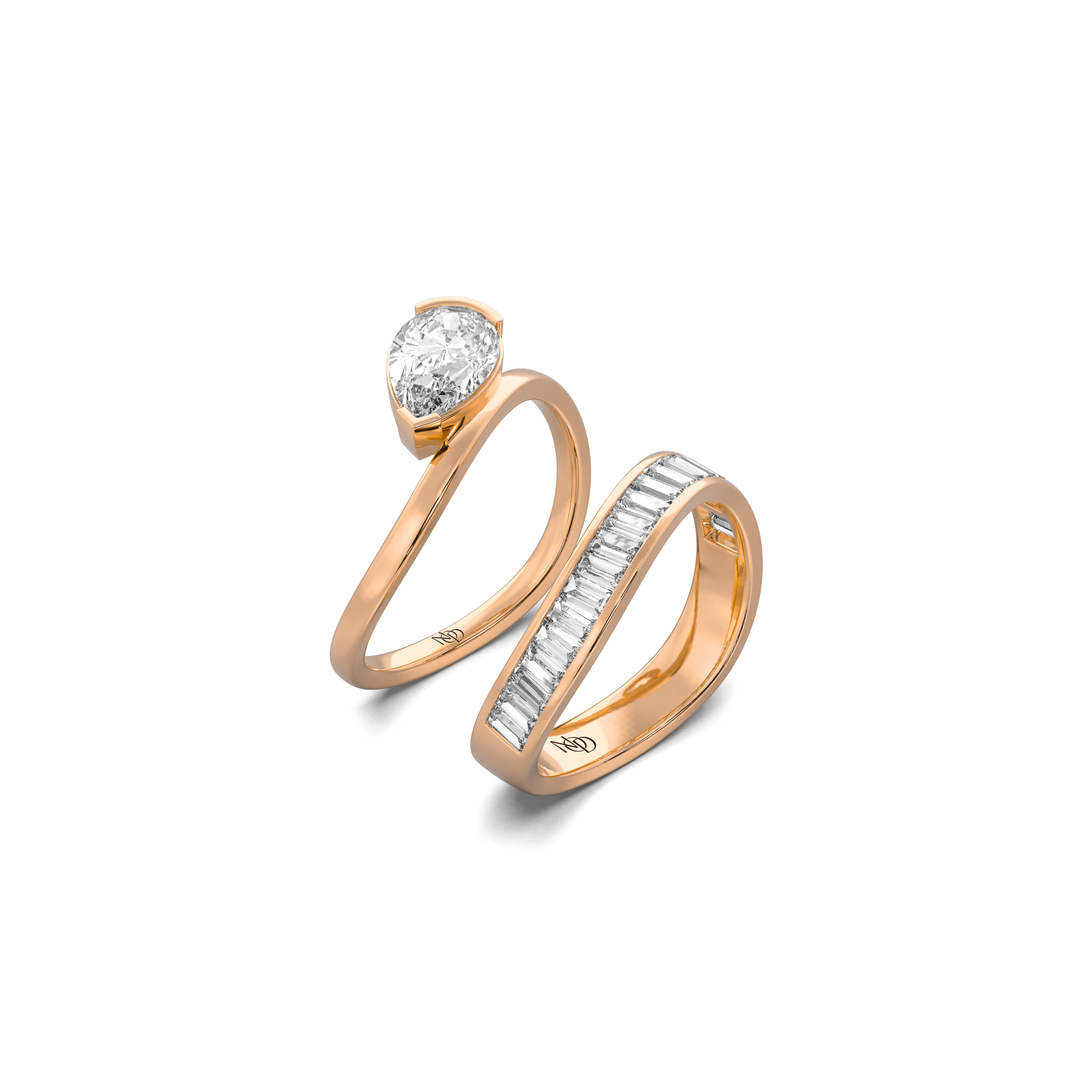 The Synergy Set – A 1 Ct Pear in Harmonious Motion