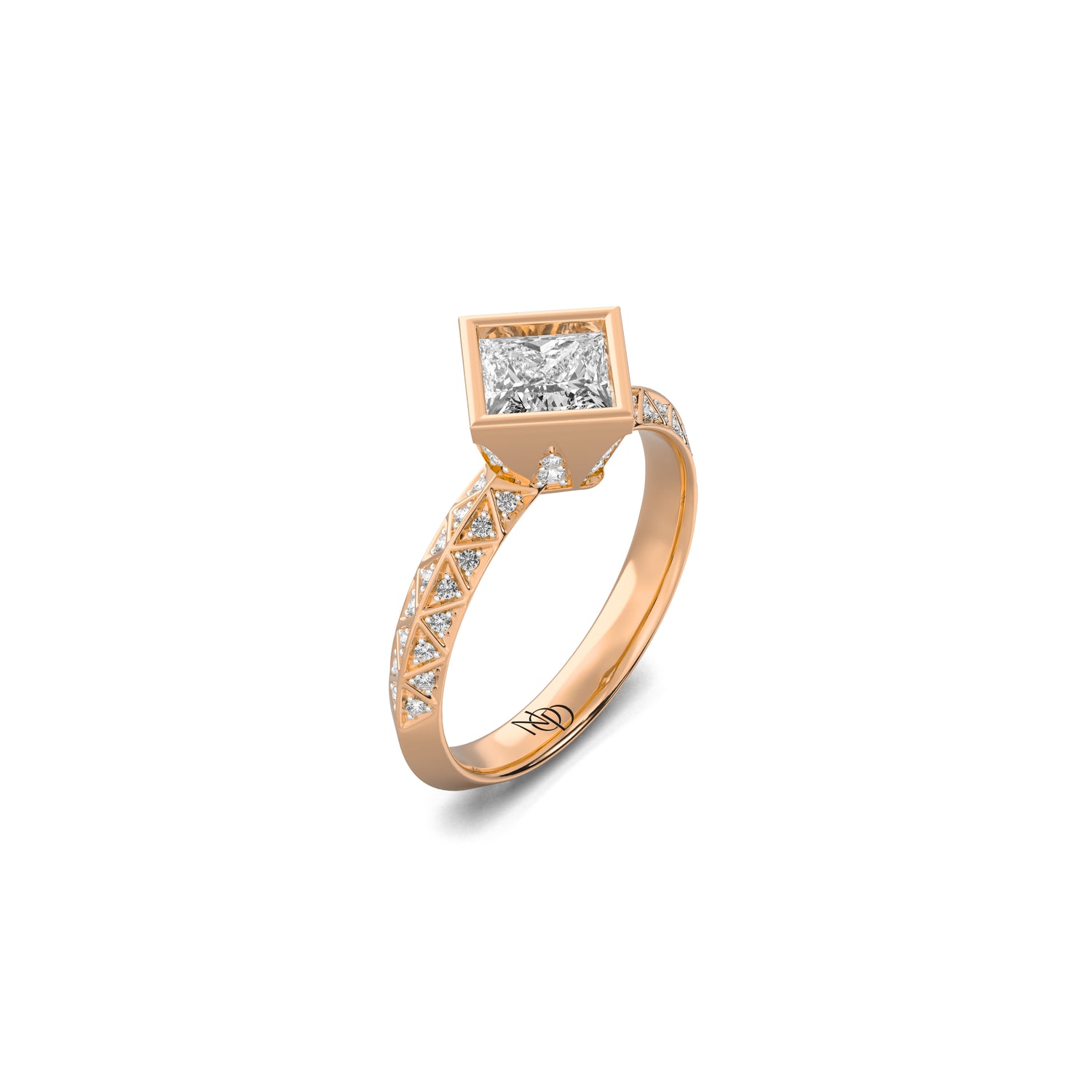 The Vertex Ring with Princess Lab-Grown Diamond