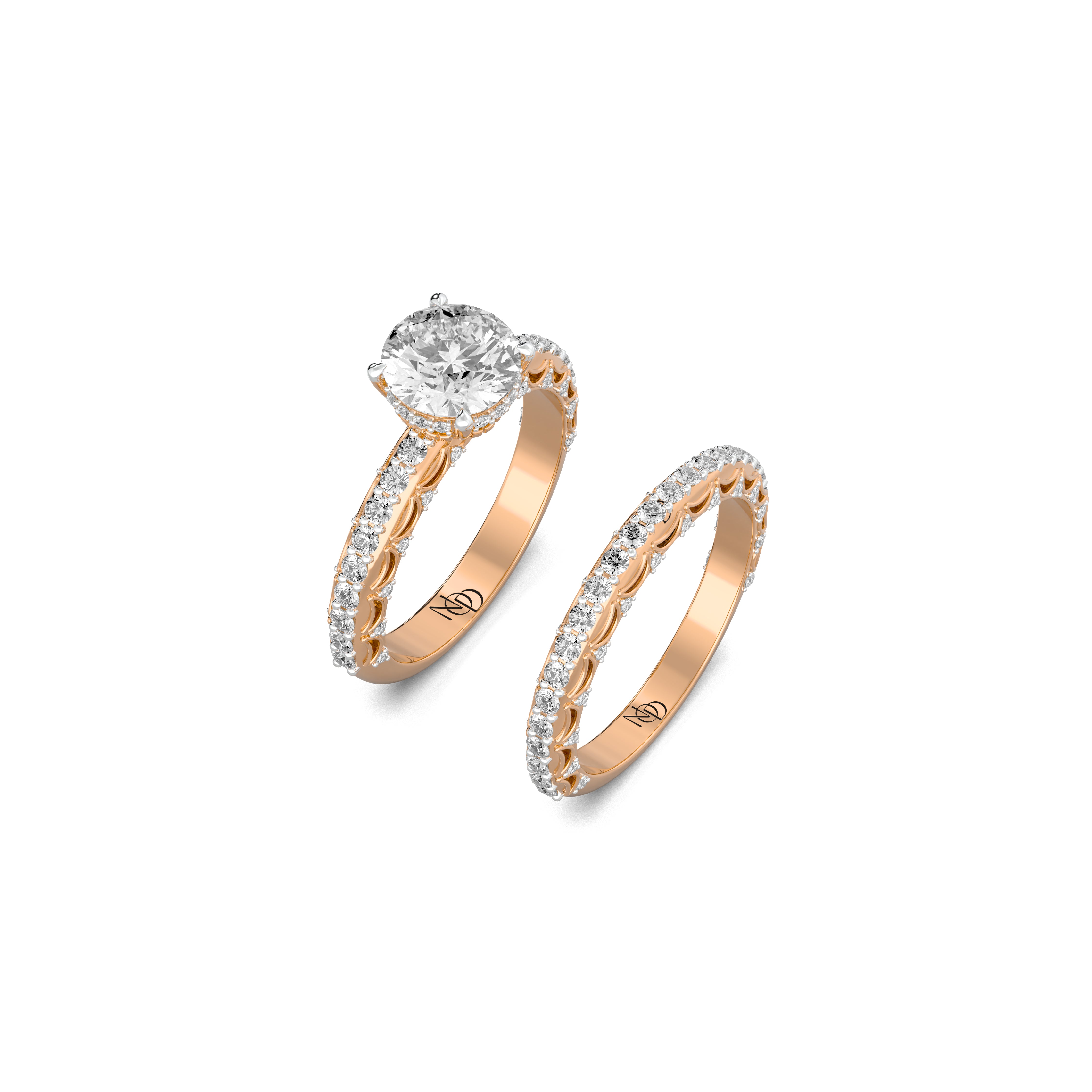 Lunar Stack Ring | 1.43 Ct Round Solitaire