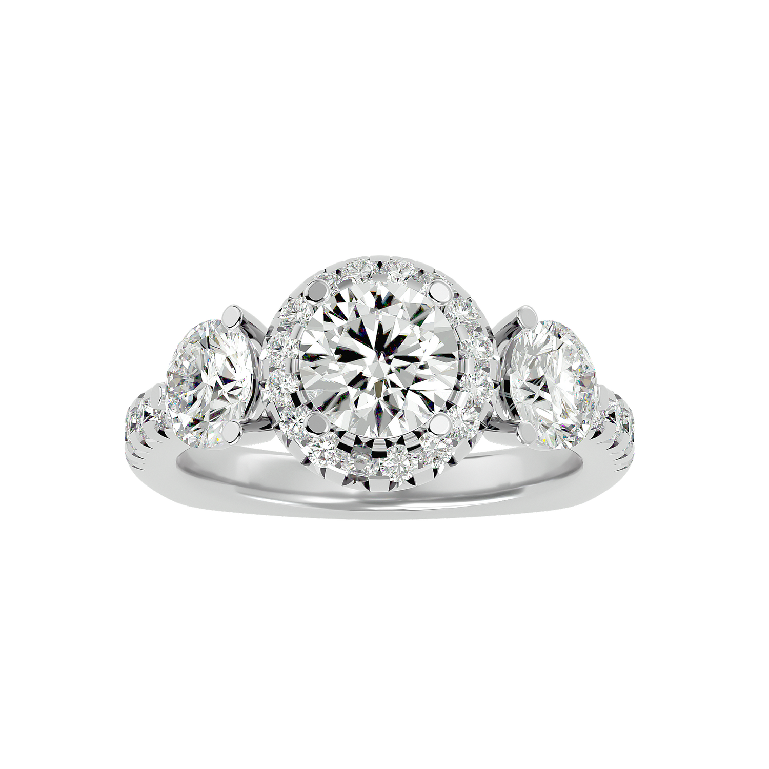 Brooklyn Elegant Three Stone Diamond Ring