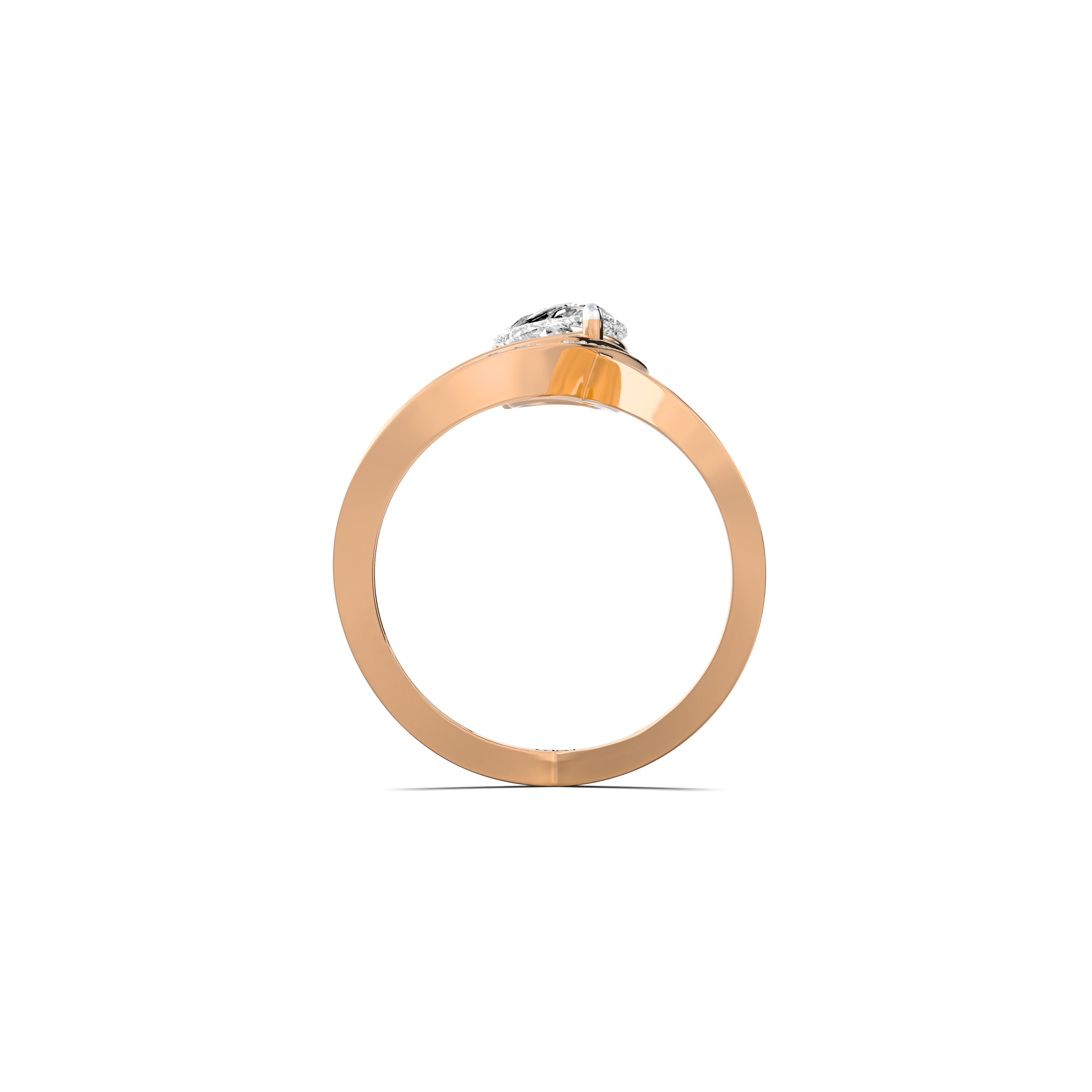 The Hidden Heart Ring with 1.5 Ct Pear Cut