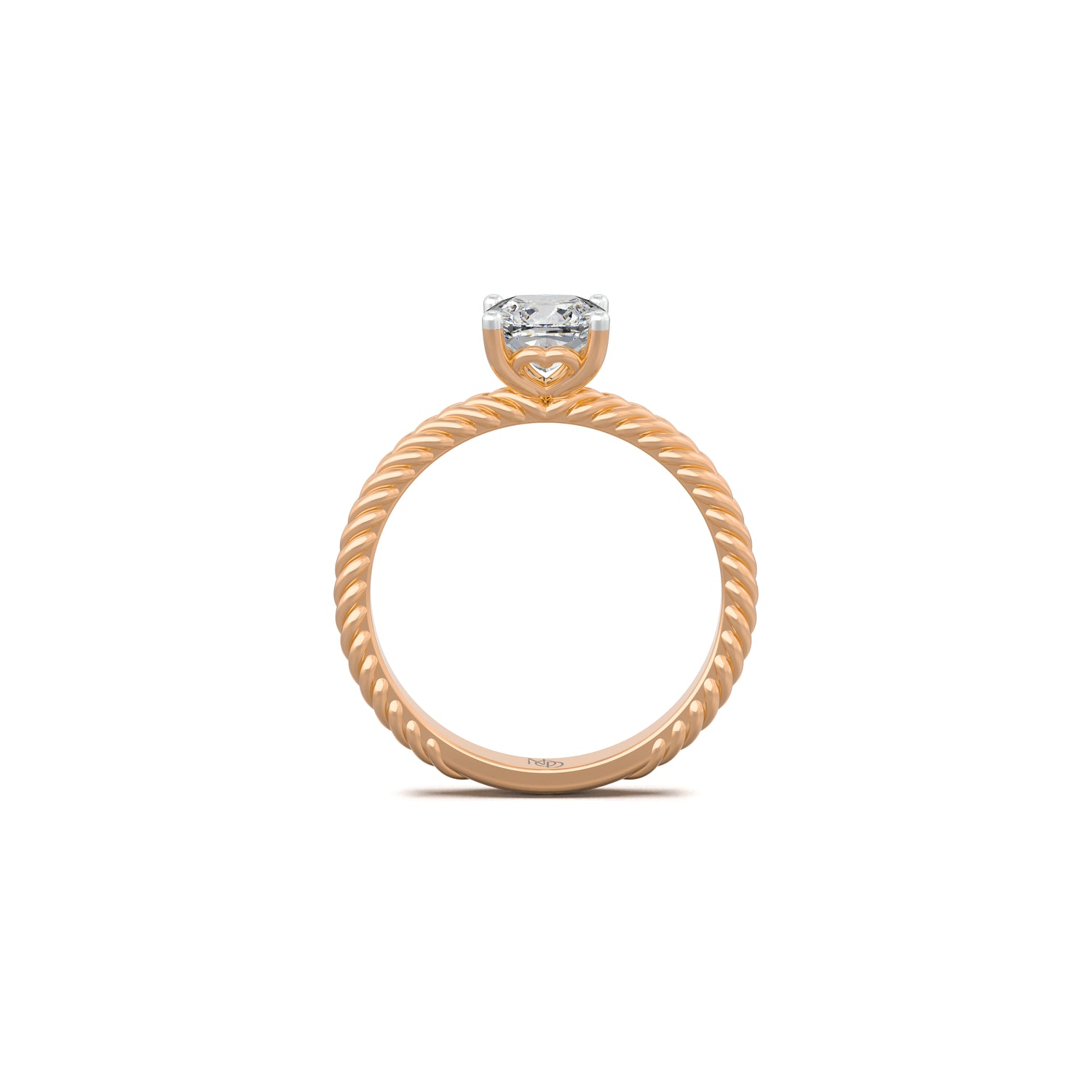 The Braided Promise Cushion Solitaire Ring