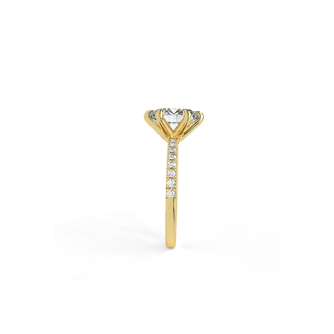Oval-Cut Diamond Ring with Six-Prong Setting