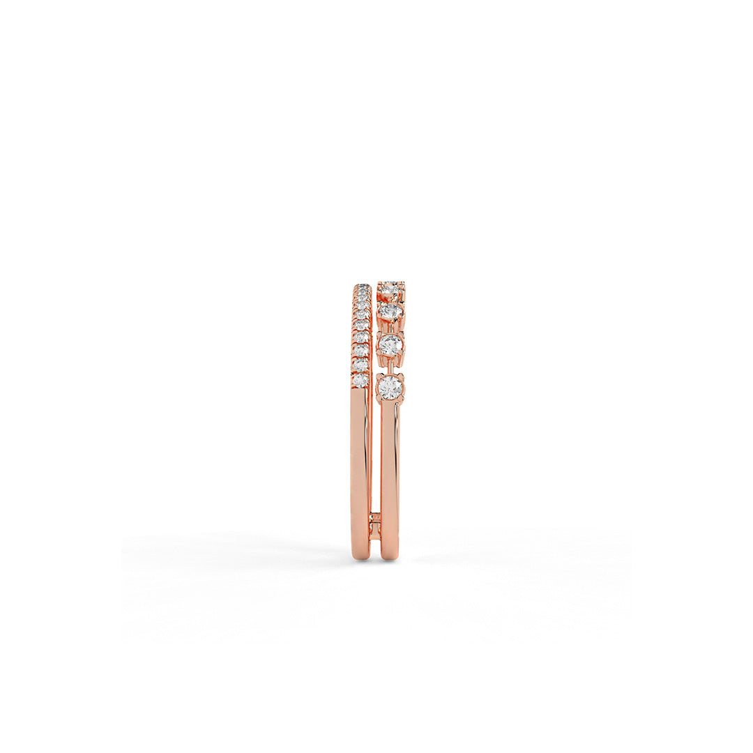 Eleve Twin Half-Eternity Ring