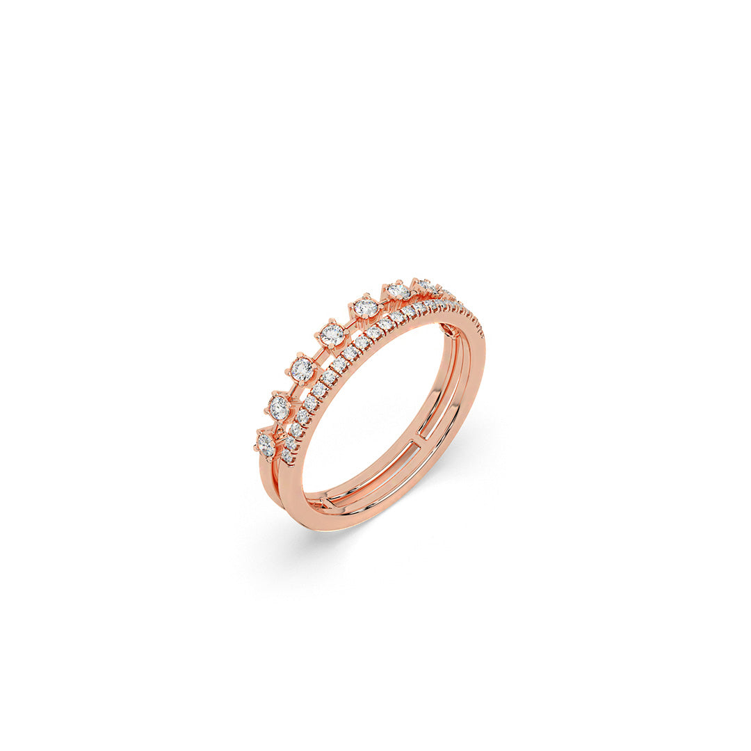 Eleve Twin Half-Eternity Ring