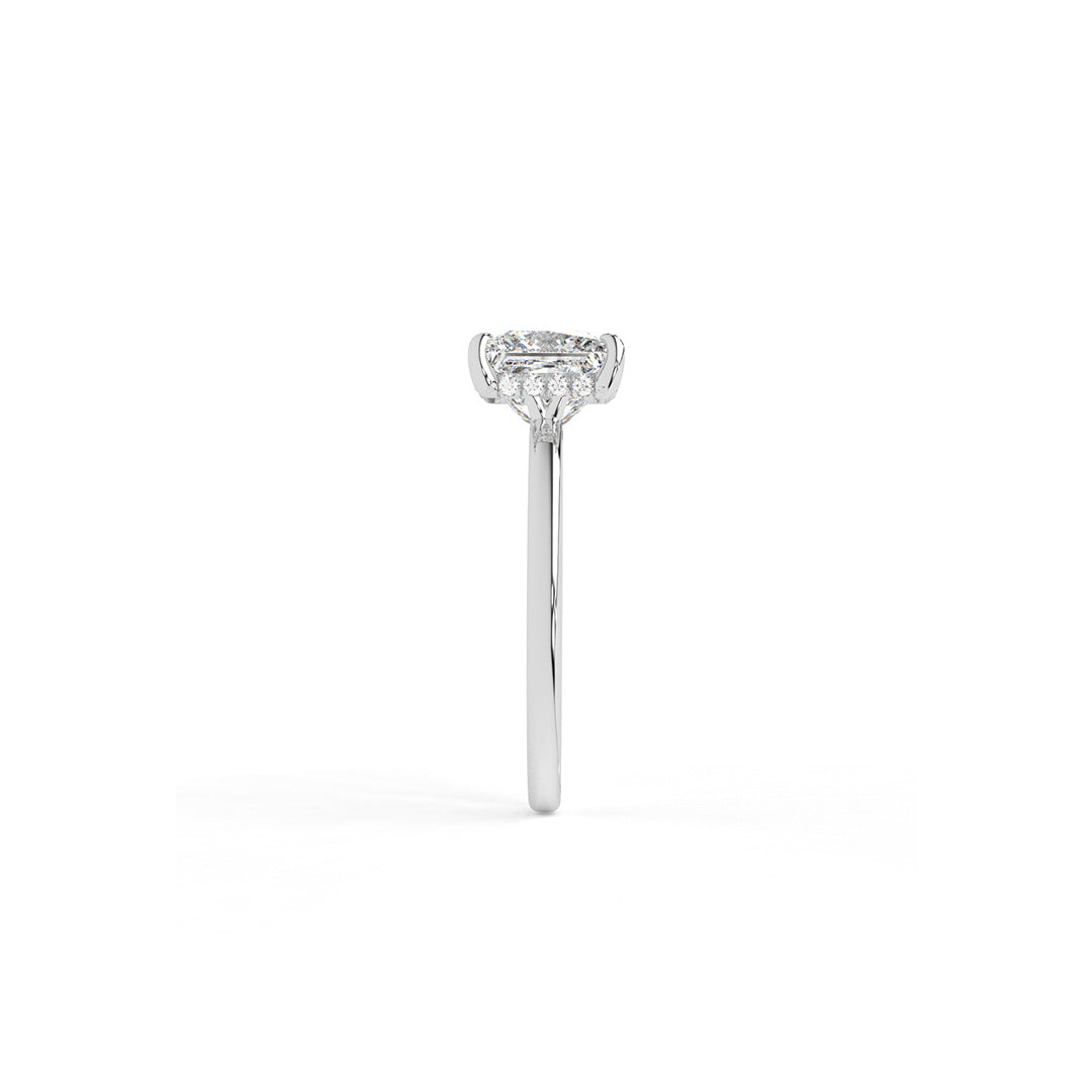 1.7 ct Princess Hidden Halo Solitaire Ring