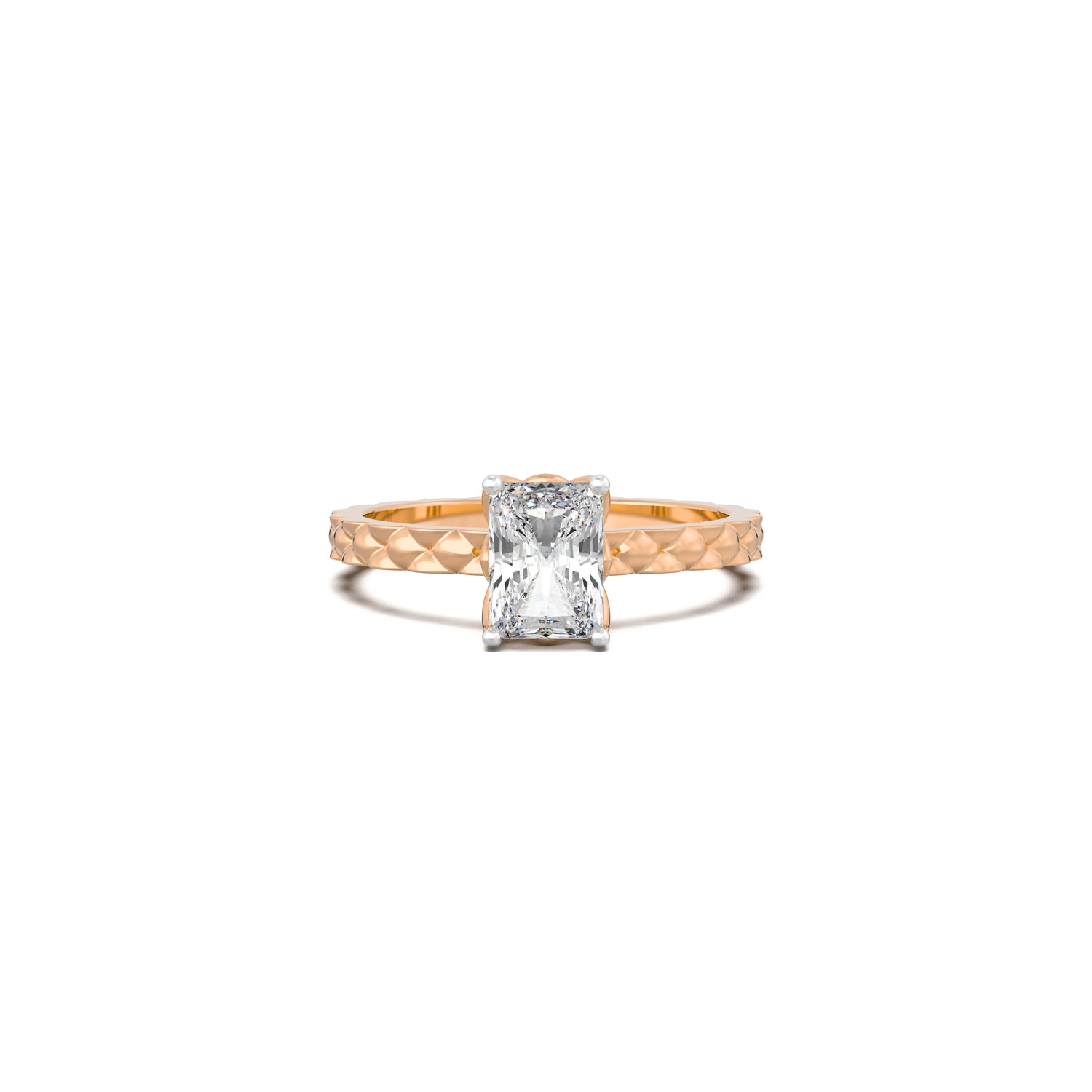 The Koi Scale Radiant Solitaire Ring