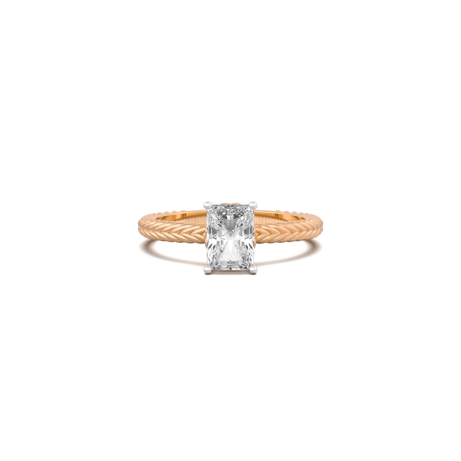 The Braided Promise Radiant Solitaire Ring