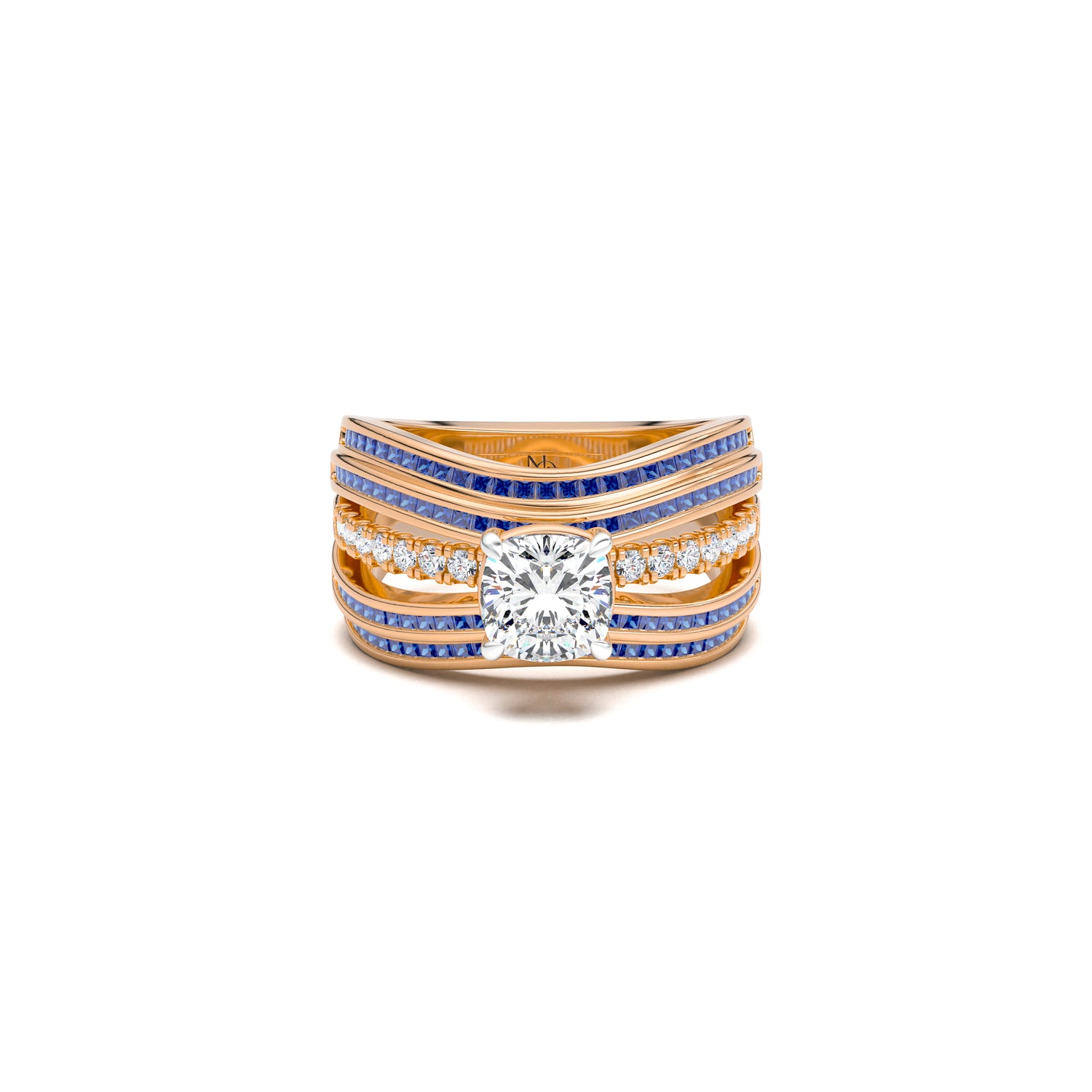 Blue Hour Solitaire Ring