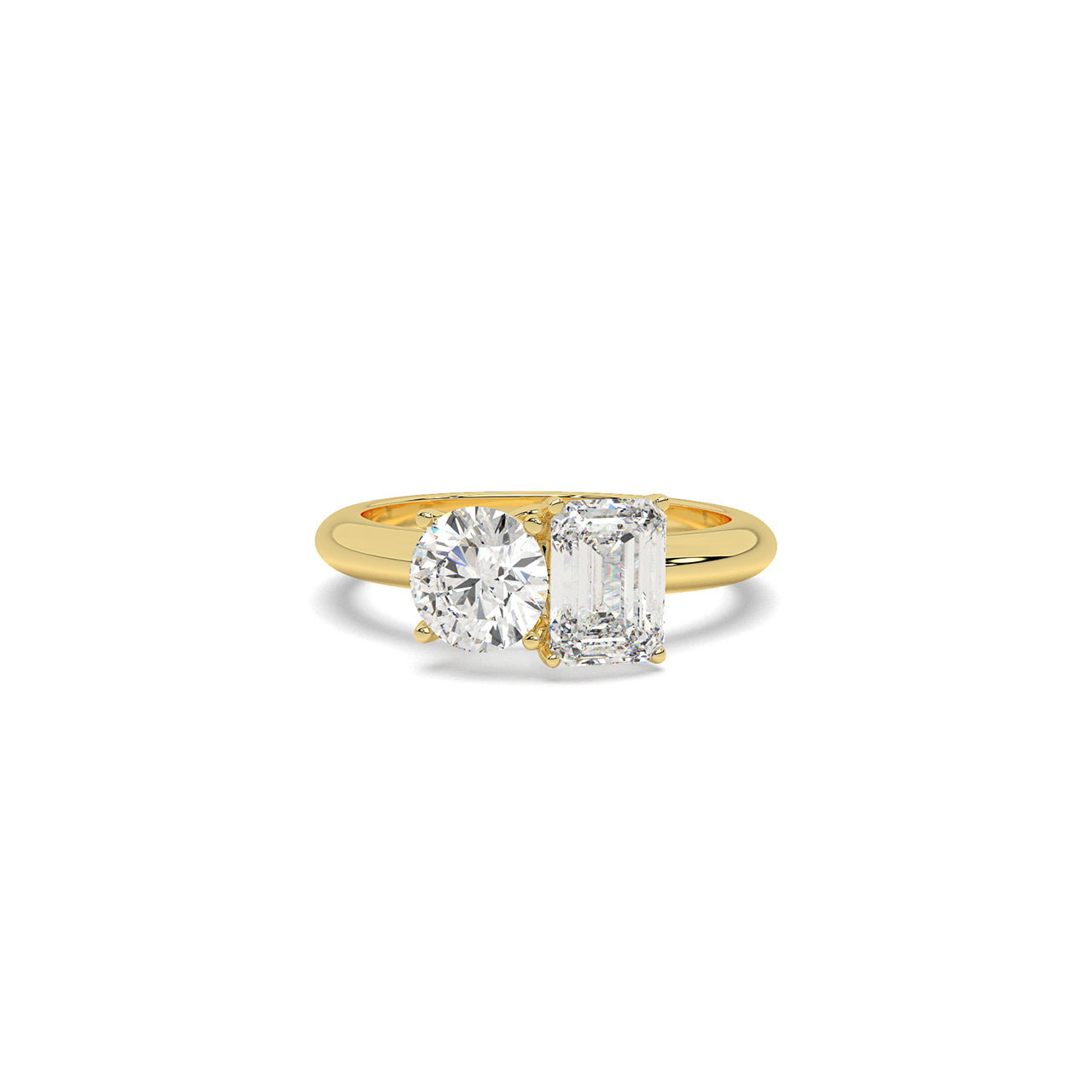 Toi Et Moi Round & Emerald Cut Ring