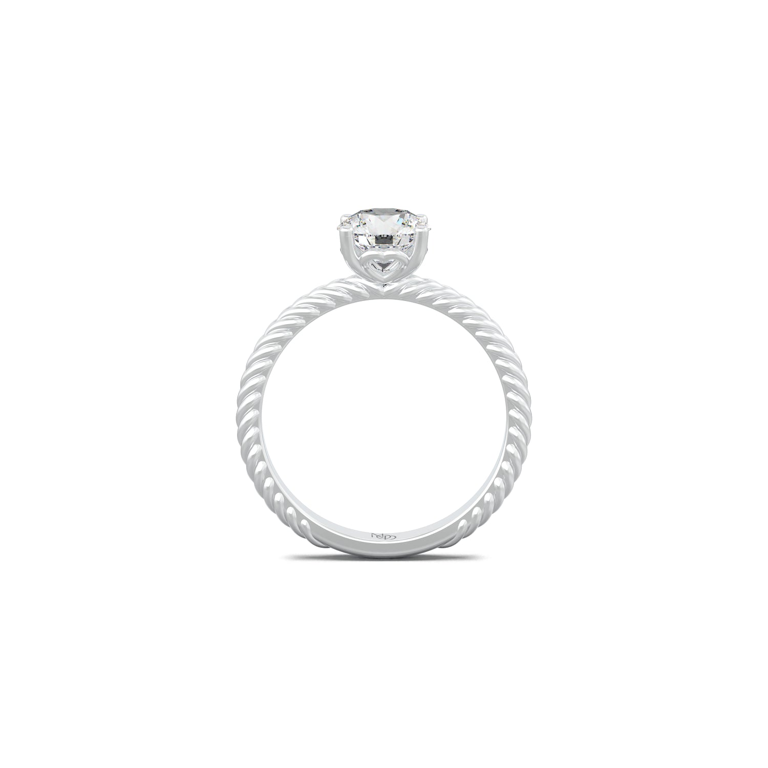 The Braided Promise Round Solitaire Ring