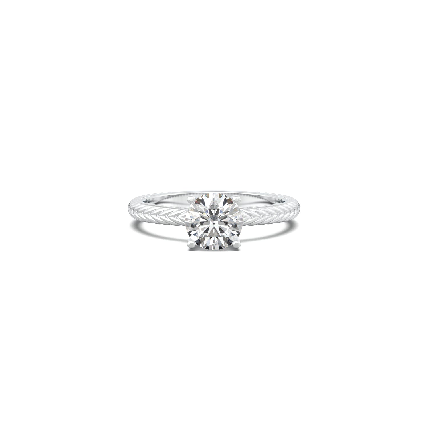 The Braided Promise Round Solitaire Ring