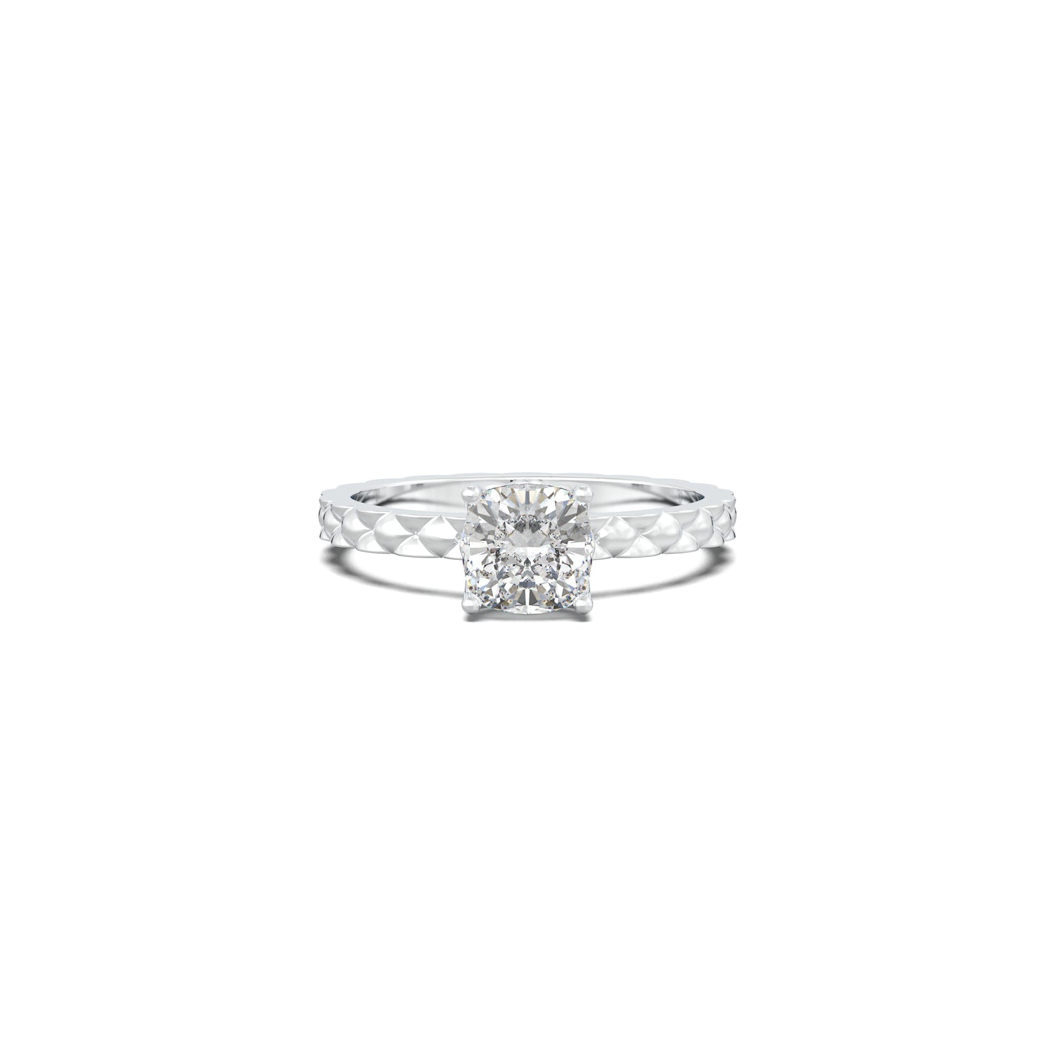 The Koi Scale Cushion Solitaire Ring